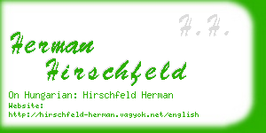 herman hirschfeld business card